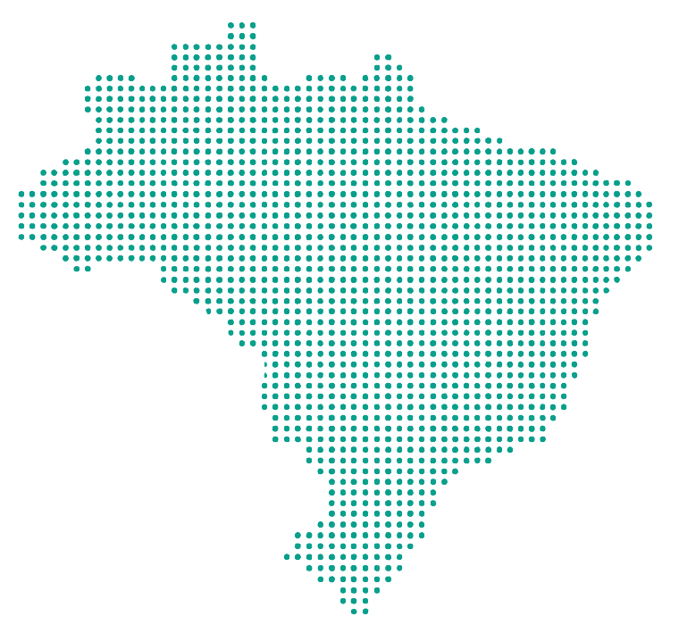 Mapa do Brasil representando a cobertura nacional da consulta de protesto