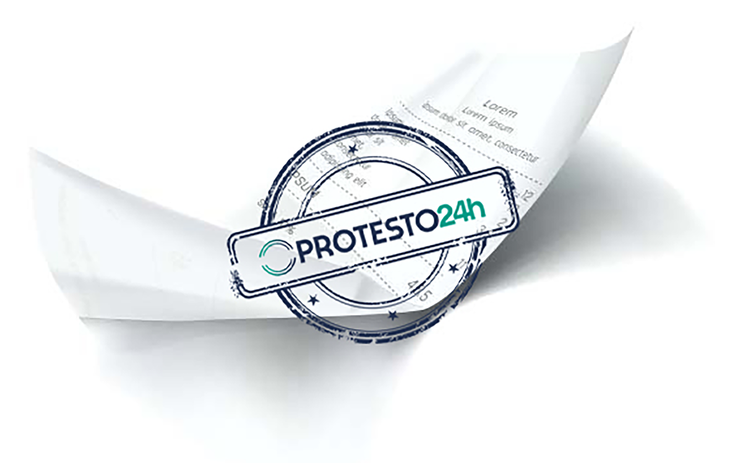 Carimbo da Protesto24h sobre o relatório de consulta de protestos