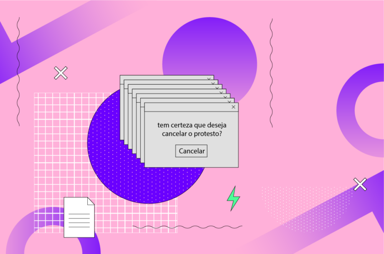 caixa de confirmação para cancelar protesto